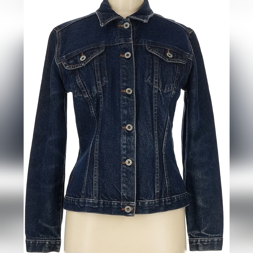 For Joseph Dark Blue Trucker Jean Jacket Size S - Picture 5 of 9